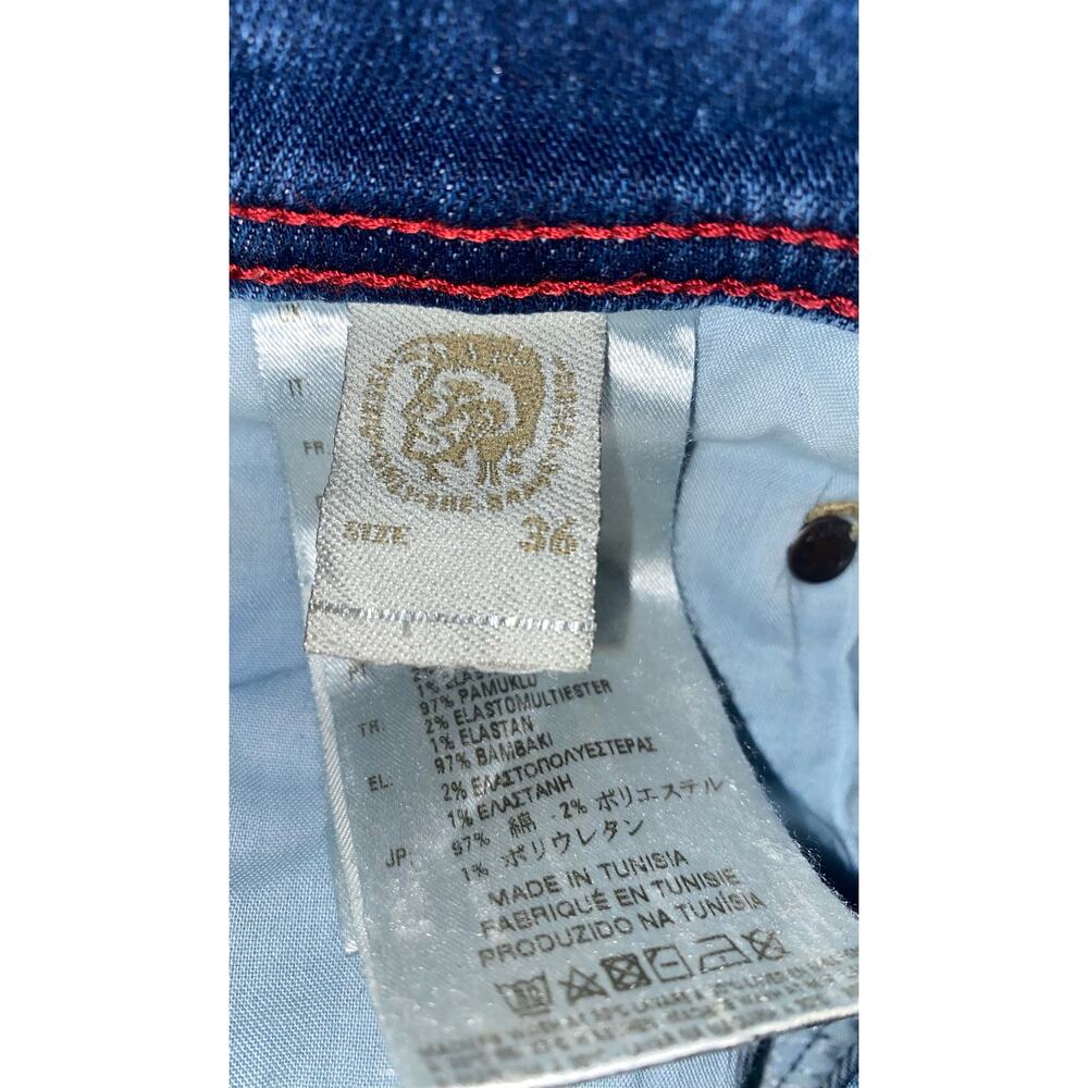 Diesel Teppher Slim Carrot Mens Jeans 36X32 - Picture 8 of 9